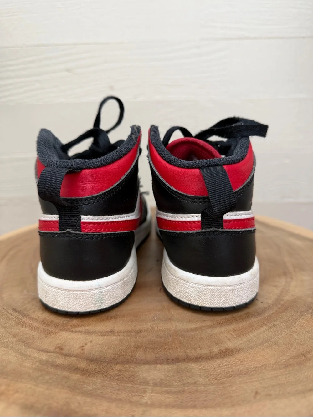 Jordan Kids Black, Red & White High-Top Sneakers